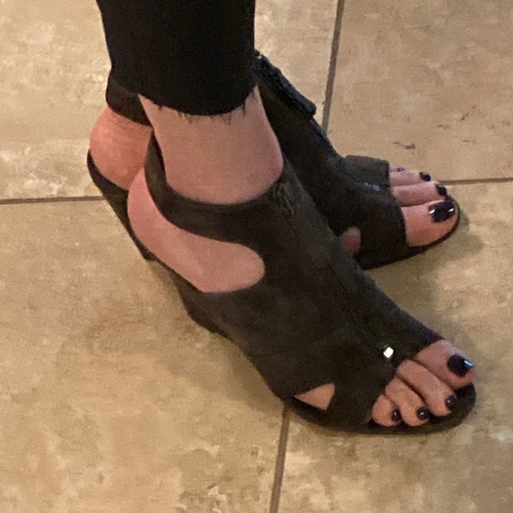 Franco Sarto Artist’s Collection Open Toe Bootie